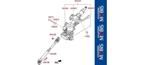mobis steering column shaft hyundai elantra 2015-20